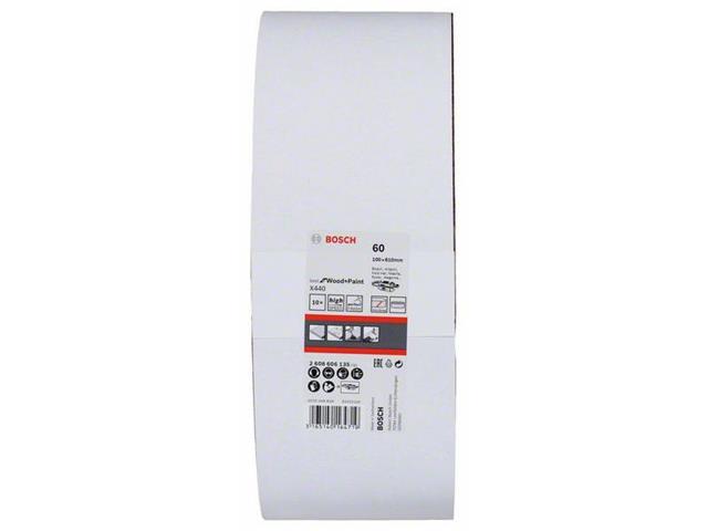 10-delni komplet brusilnih trakov Bosch X440, Dimenzije: 100 x 610 mm, Zrnatost: 60, 2608606135
