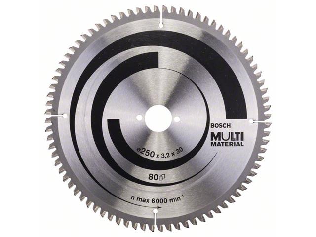 List krožne žage Bosch Multi Material, Dimenzije: 250x30x3,2 mm, Zob: 80, 2608640516