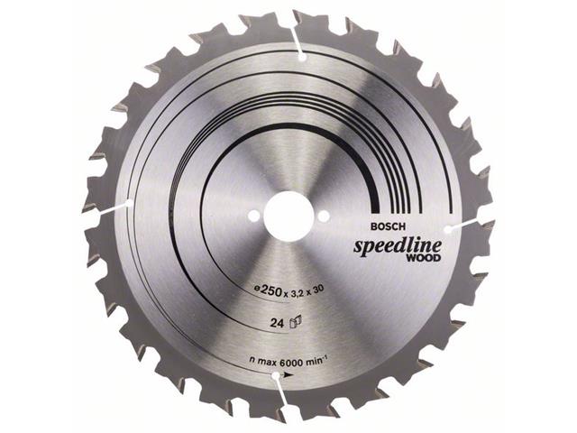 List krožne žage Bosch Speedline Wood, Dimenzije: 250x30x3,2 mm, Zob: 24, 2608640680