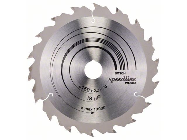 List krožne žage Bosch Speedline Wood, Dimenzije: 150x20x2,2mm, Zob: 18, 2608640781