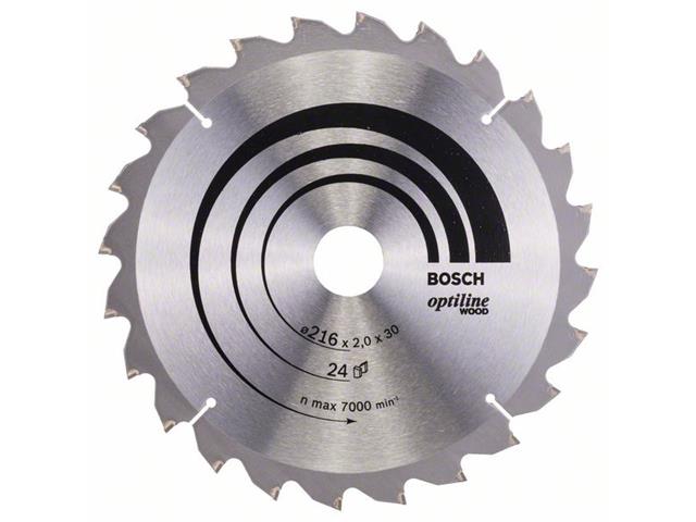 List krožne žage, Bosch Optiline Wood, Dimenzije: 216 x 30 x 2,0 mm, 24 zob, 2608640431