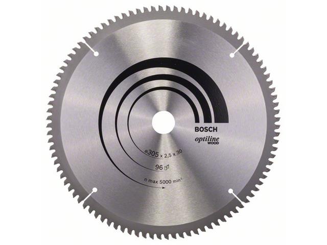 List krožne žage Bosch Optiline Wood, Dimenzije: 305x30x2,5mm, Zob: 96, 2608640442