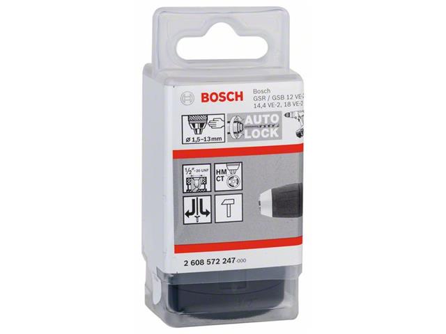 Hitrovpenjalna vrtalna glava Bosch GSB 14.4 VE-2, GSB 18 VE-2, 1.5–13mm, Pakiranje: 1kos, 2608572247