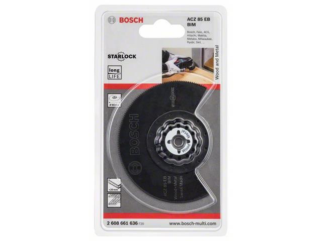 BIM segmentni žagin list Bosch ACZ 85 EB,Wood and Metal, Kolenčast, 85mm, 2608661636