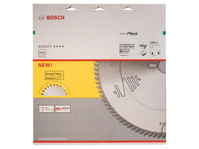 List za krožne žage Bosch Expert for Wood, Dimenzije: 350x30x3,5mm, Zob: 72, 2608642513