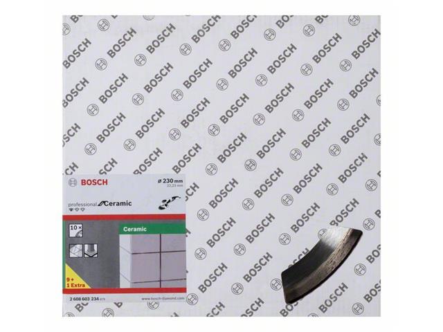 Diamantna rezalna plošča Bosch Standard for Ceramic, Pakiranje: 10kos, Dimenzije: 230x22,23x1,6x7mm, 2608603234