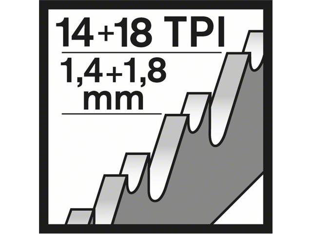 List za sabljasto žago Bosch S 927 BEF, kovina, Pakiranje: 25 kos, 2608657936