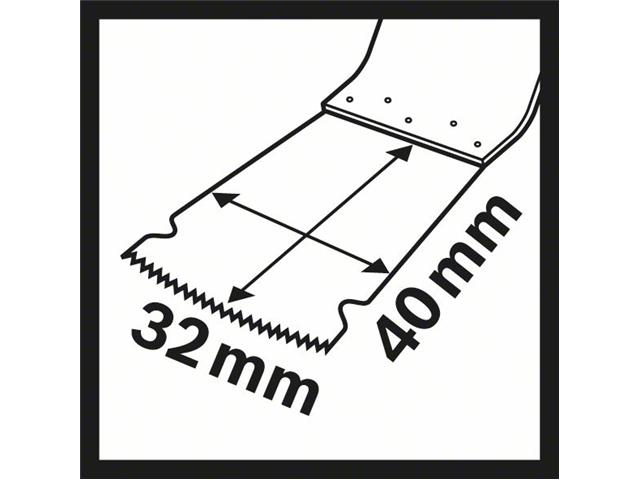BIM Potopni žagin list Bosch SAIZ 32 BPB, Hard Wood, Pakiranje: 25kos, Dimenzije: 32x40mm, 2608662351