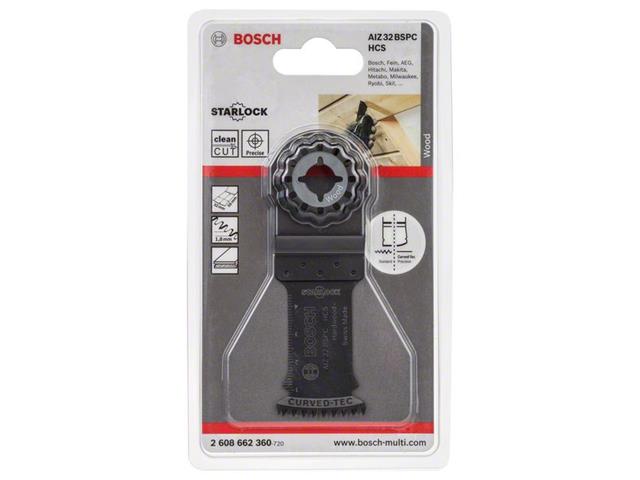 HCS Potopni žagin list Bosch AIZ 32 BSPC, Hard Wood, Dimenzije: 50x32mm, 2608662360