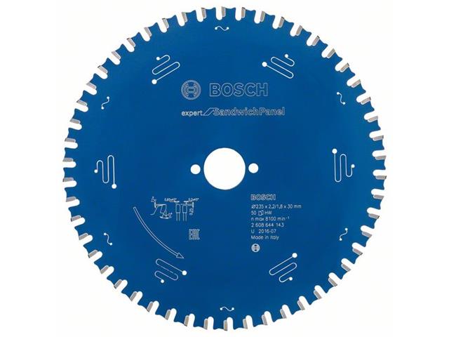 Žagin list za krožne žage Bosch Expert for Sandwich Panel, Dimenzije: 235x30x2,2mm, Zob: 50, 2608644143