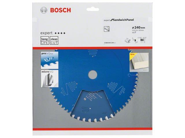 Žagin list za krožne žage Bosch Expert for Sandwich Panel, Dimenzije: 240x30x2,6mm, Zob: 48, 2608644144
