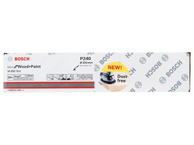 Brusni papir Bosch, 225mm, Zrnatost: 240, Pakiranje: 25kos, 2608621186