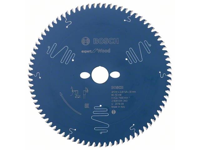 List za krožno žago Bosch Expert for Wood, Dimenzije: 254x2,6/1,8x30mm, Zob: 80, 2608644343