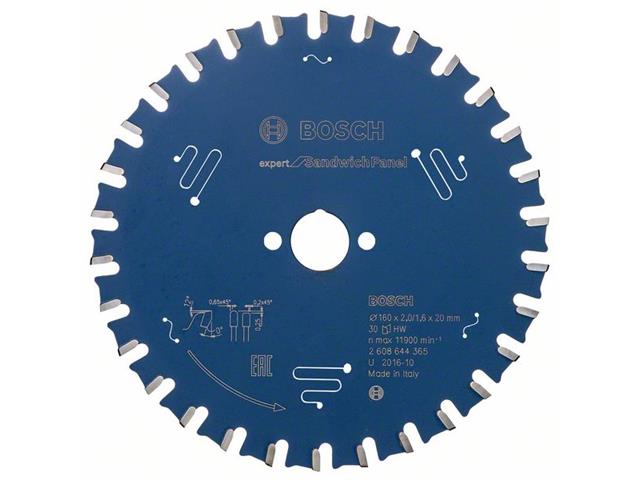 Žagin list Bosch EX SH H, Dimenzije: 160x20mm, Zob: 30, 2608644365