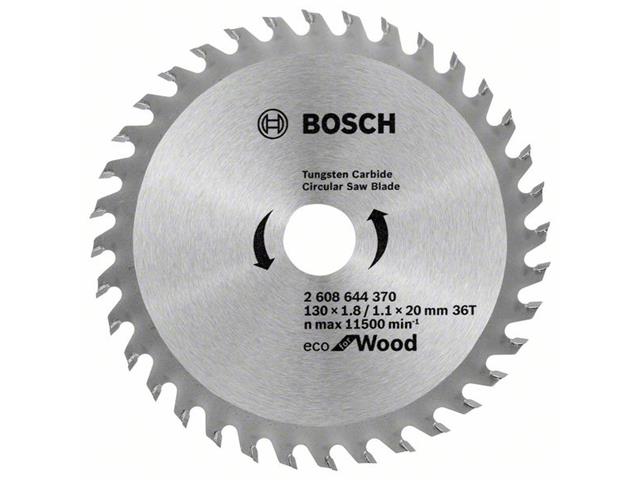 List za krožno žago Bosch Eco for Wood, Dimenzije: 130x20x1,8mm, Zob: 36, 2608644370