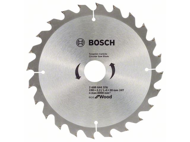 List za krožno žago Bosch Eco for Wood, Dimenzije: 190x2,2/1,4x30mm, Zob: 24, 2608644376