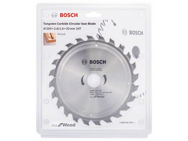 List za krožno žago Bosch Eco for Wood, Dimenzije: 200x2,6/1,6x32mm, Zob: 24, 2608644379