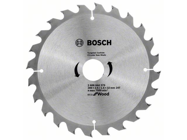 List za krožno žago Bosch Eco for Wood, Dimenzije: 200x2,6/1,6x32mm, Zob: 24, 2608644379