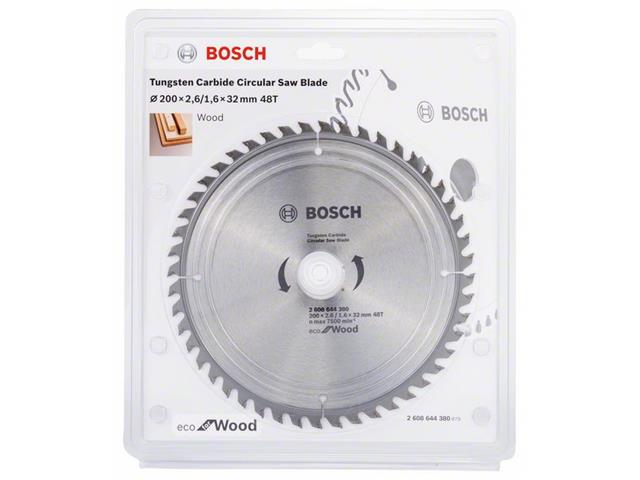 List za krožno žago Bosch Eco for Wood, Dimenzije: 200x2,6/1,6x32mm, Zob: 48, 2608644380