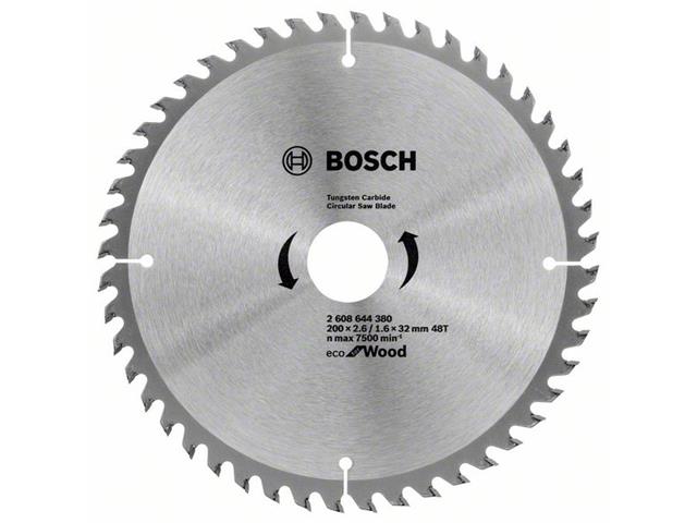 List za krožno žago Bosch Eco for Wood, Dimenzije: 200x2,6/1,6x32mm, Zob: 48, 2608644380