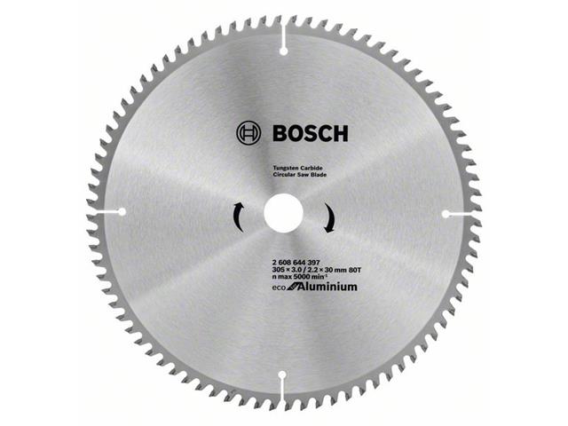 List za krožno žago Bosch Eco for Aluminium, Dimenzije: 305x3,0/2,2x30mm, Zob: 80, 2608644397