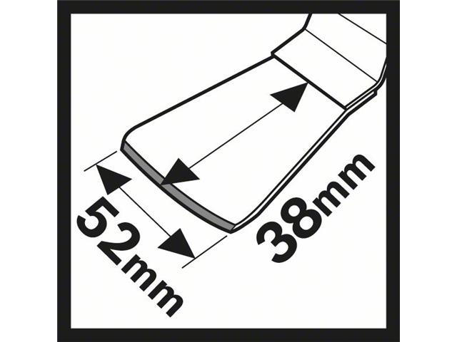HCS lopatica Bosch RB ATZ 52 SFC, Pakiranje: 10kos, Dimenzije: 52x38mm  , 2608664488