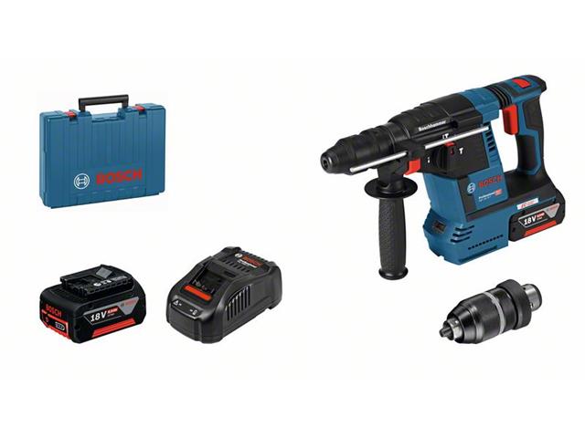 Akumulatorsko vrtalno kladivo s sistemom SDS plus Bosch GBH 18V-26 F, 18 V, 2.6 J, 4-26 mm, 0611910003