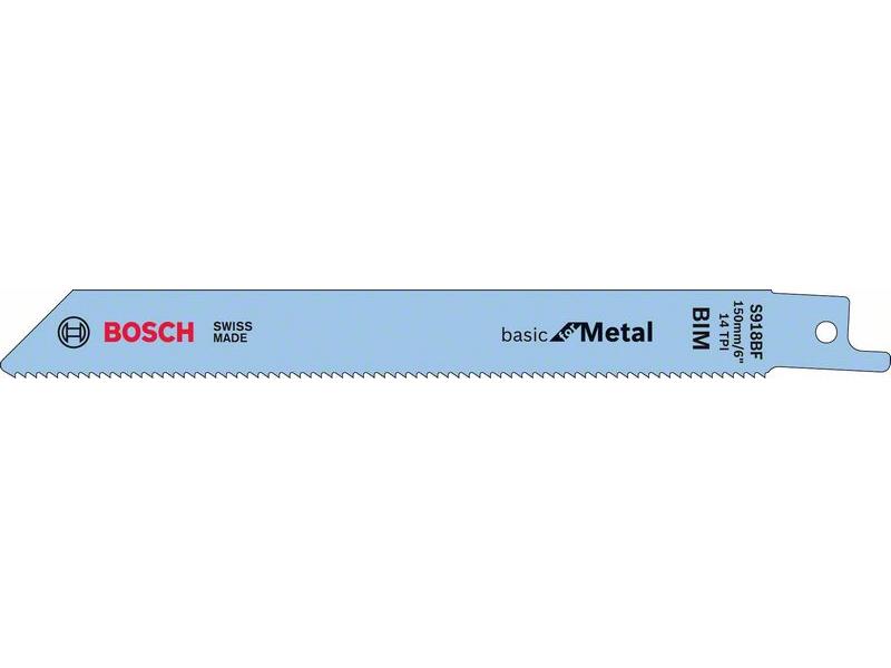 Listi za sabljasto žago Bosch S 918 BF, kovina, Pakiranje: 5 kos, 2608651781