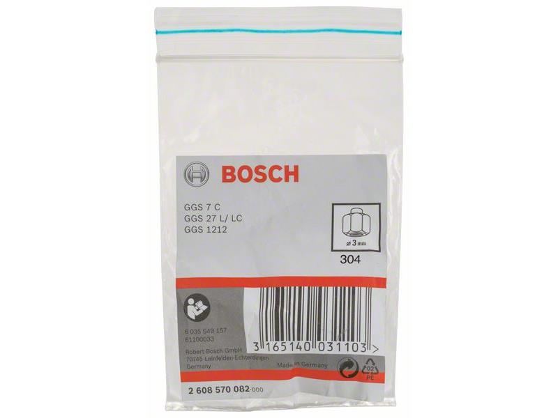 Vpenjalne klešče Bosch s pritezno matico Za: GGS 7 C, GGS 27 L, GGS 27 LC, GGS 1212 Professional, 3 mm, 2608570082