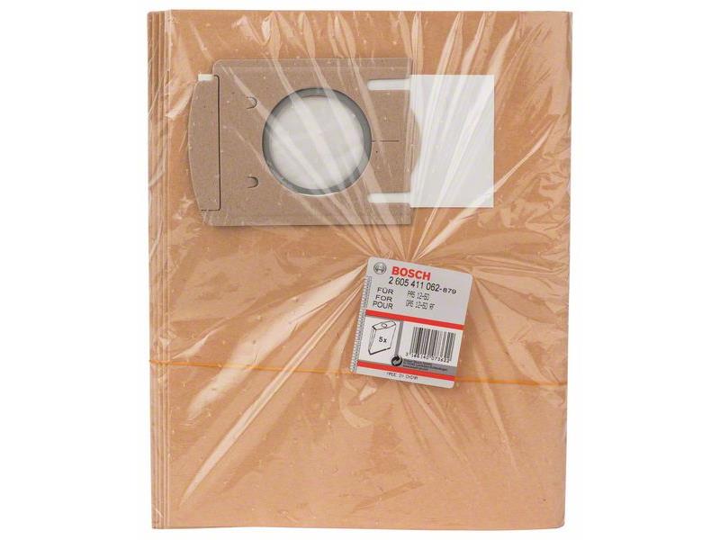 Papirnata filtrska vrečka Bosch, Pakiranje: 5 kos, GAS 12-50 RF, PAS 12-50 F, 2605411062