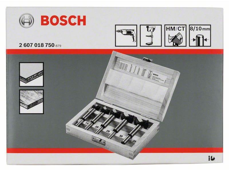5-delni komplet Forstnerjevih svedrov Bosch, Dimenzije: 15,20,25,30,35 mm, toothed-edge, 2607018750