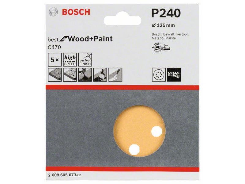 Brusilni list C470 Bosch, 125mm, 240, 2608605073