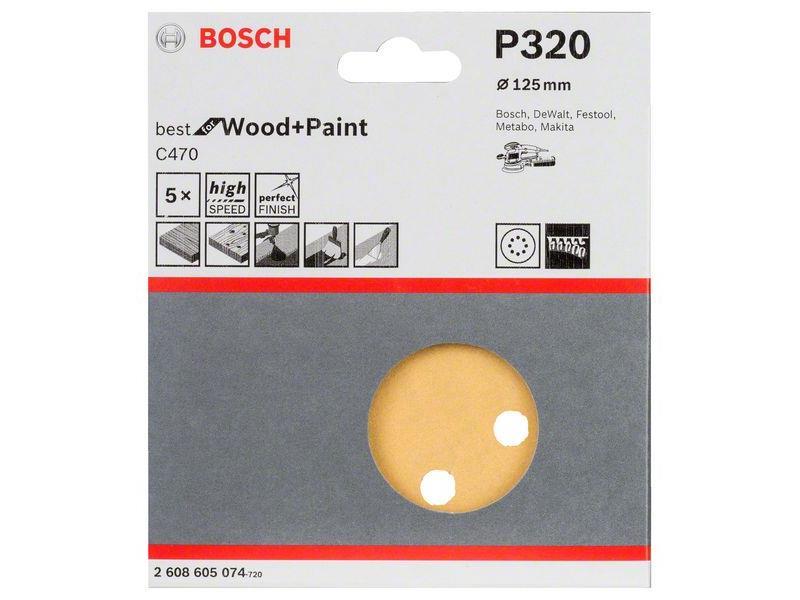 Brusilni list C470 Bosch, 125mm, 320, 2608605074