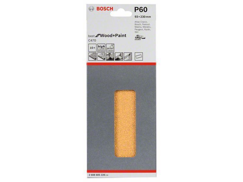 Brusilni list C470, pakiranje po 10 kosov 93 x 230 mm, 60