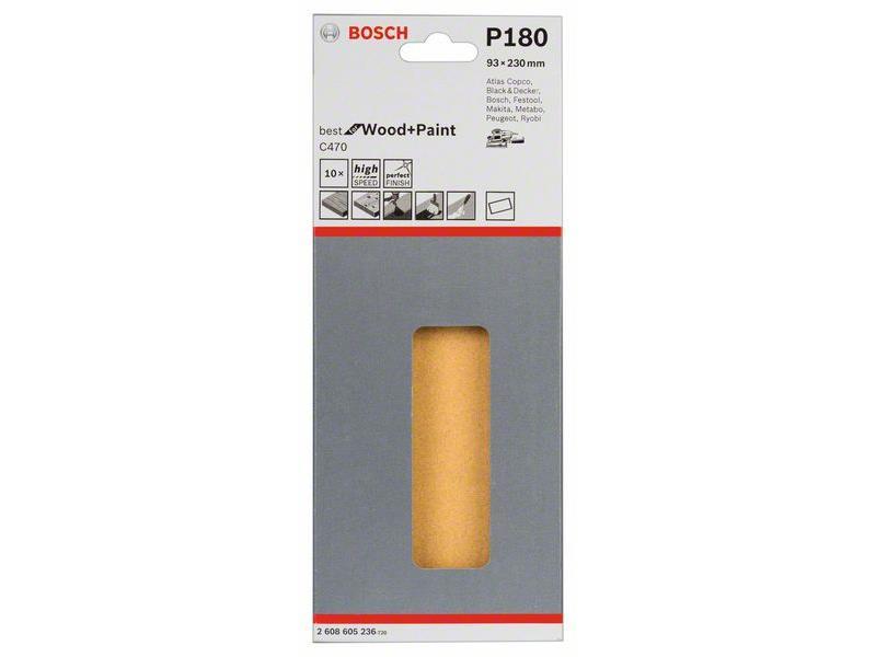 Brusilni list C470, pakiranje po 10 kosov 93 x 230 mm, 180