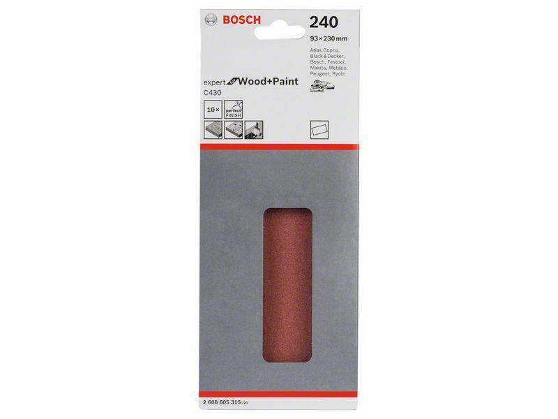 Brusilni list C430, pakiranje po 10 kosov 93 x 230 mm, 40