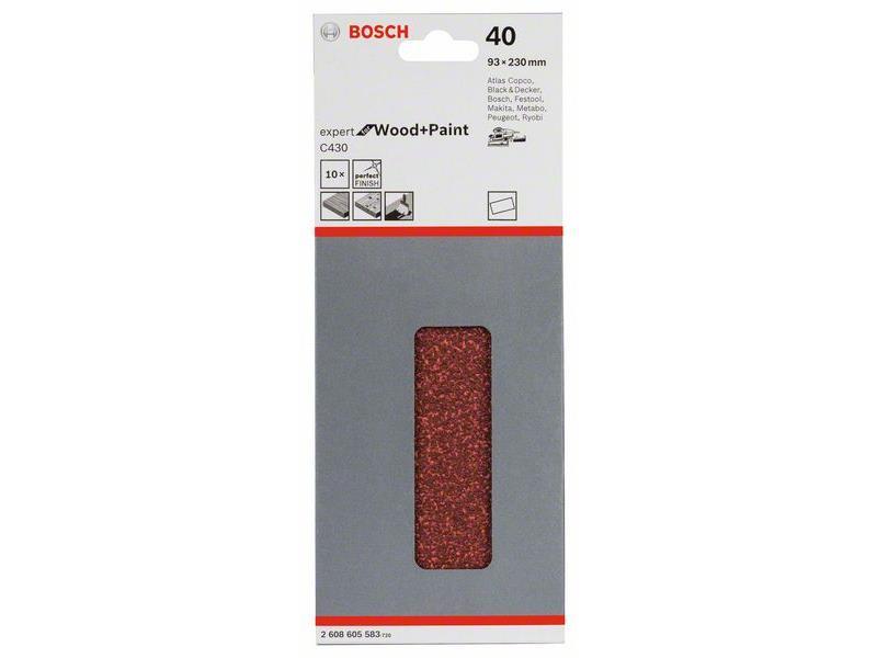 Brusilni list C430, pakiranje po 10 kosov 93 x 230 mm, 40