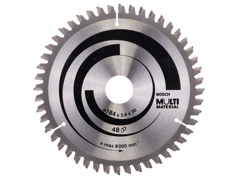 List krožne žage Bosch Multi Material, Dimenzije: 184x30x2,4mm, Zob: 48, 2608640506