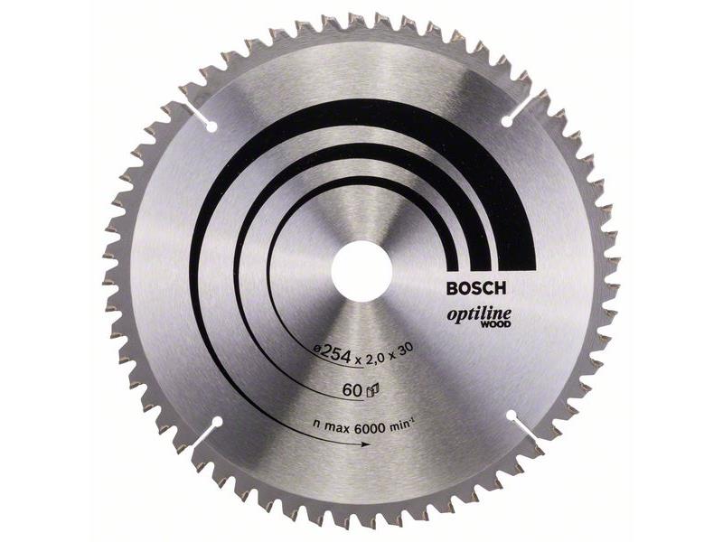 List krožne žage Bosch Optiline Wood, Dimezije: 254x30x2mm, Zob: 60,  2608640436