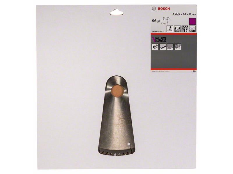 List krožne žage Bosch Multi Material, Dimenzije: 305x30x3,2mm, Zob: 96, 2608640453