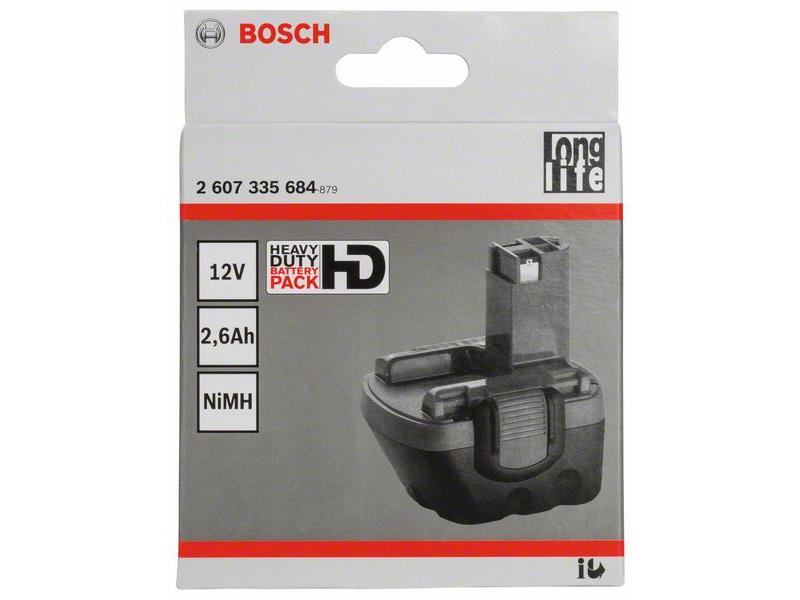 Akumulatorska baterija Bosch, 12V, 2,6 Ah, O-oblike, 2607335684