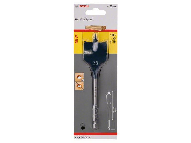 Ploščati rezkalni sveder Bosch Self Cut Speed, 2608900329