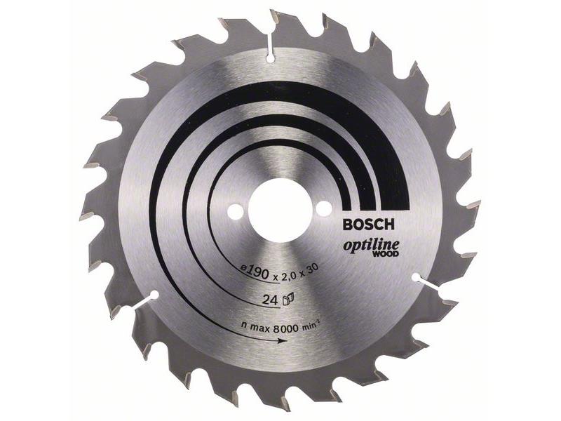 List krožne žage Bosch Optiline Wood, Dimenzije: 190x30x2mm, Zob: 24, 2608641185