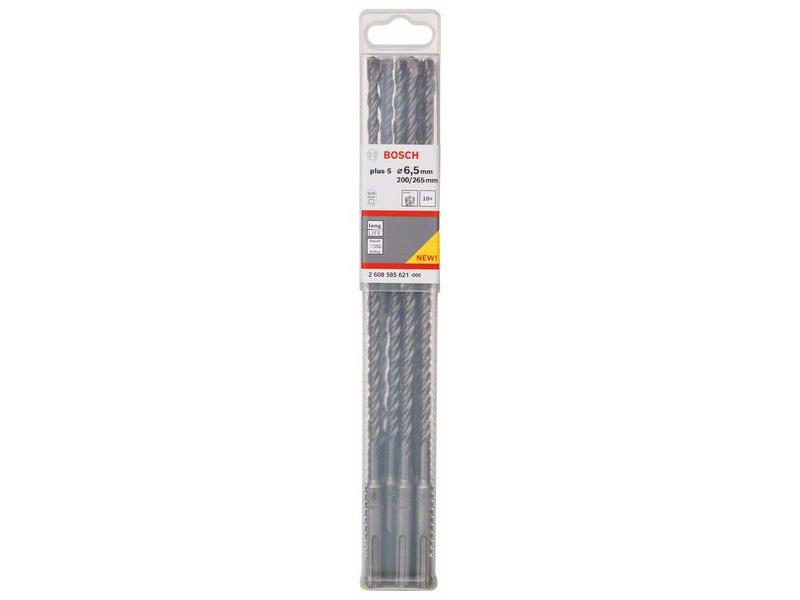 Udarni svedri Bosch SDS-plus-5, Dimenzije: 6,5 x 200 x 265 mm, Pakiranje: 10 kosov