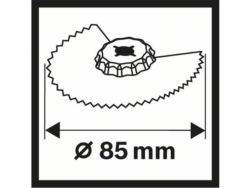 BIM segmentni žagin list Bosch ACZ 85 EB,Wood and Metal, Kolenčast, 85mm, 2608661636