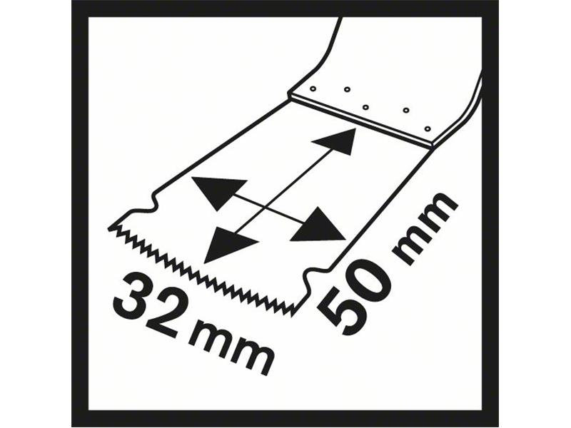 HCS Potopni žagin list Bosch AIZ 32 EPC, Wood, Dimenzije: 50x32mm, 2608661637