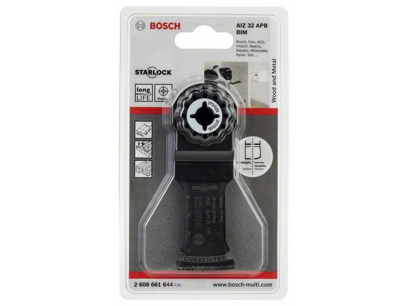 BIM Potopni žagin list Bosch AIZ 32 APB, Wood and Metal, Pakiranje: 4kos, Dimenzije: 50x32mm, 2608661644