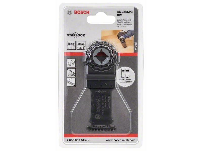 BIM Potopni žagin list Bosch AIZ 32 BSPB, Hard Wood, Pakiranje: 4kos, Dimenzije: 50x32mm, 260866 645