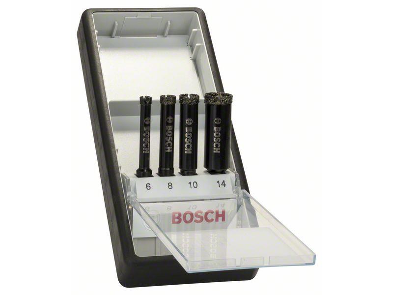 4-delni komplet diamantnih svedrov za mokro vrtanje Bosch Robust Line, Dimenzije: 6, 8, 10, 14 mm, 2607019880