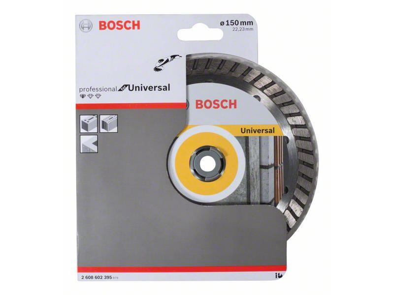 Diamantna rezalna plošča Bosch Standard for Universal Turbo, Dimenzije: 150x22,23x2,5x10mm, 2608602395